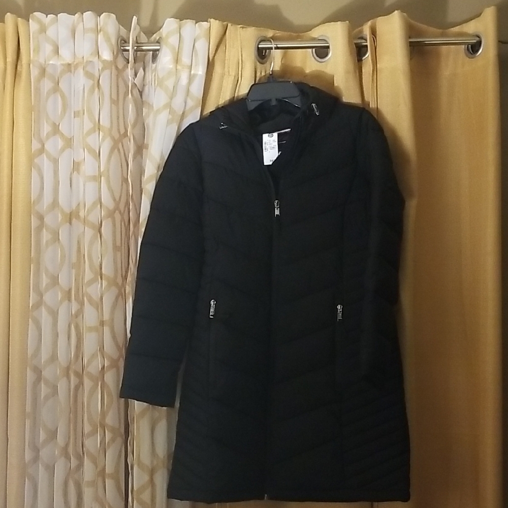 Tommy Hilfiger Black Puffer Jacket With Hood
